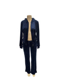 Velour Tie-Dye Zip-Up Tracksuit Set