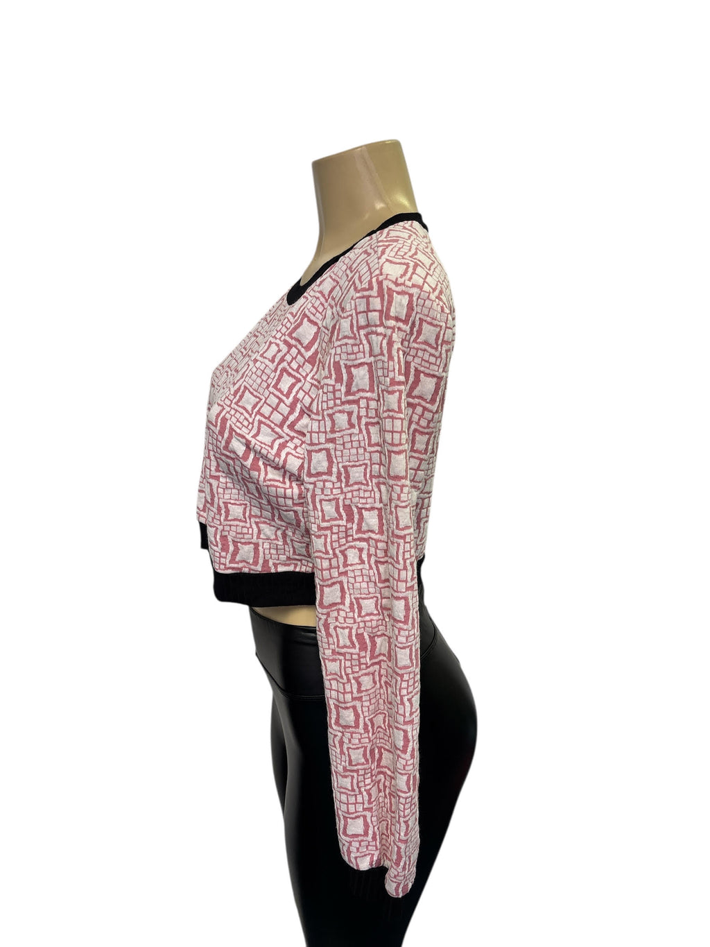 Print Cutout Crop Top