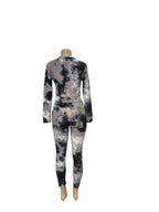 Honeycomb Texture Tie-Dye Activewear Set
