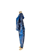 Velour Tie-Dye Zip-Up Tracksuit Set
