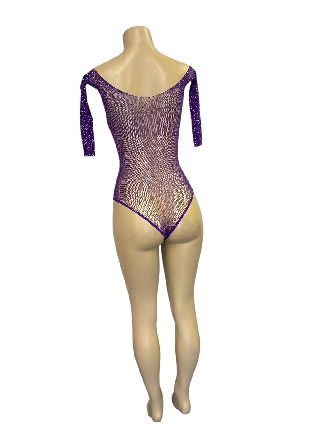 Rhinestone Fishnet Bodysuit