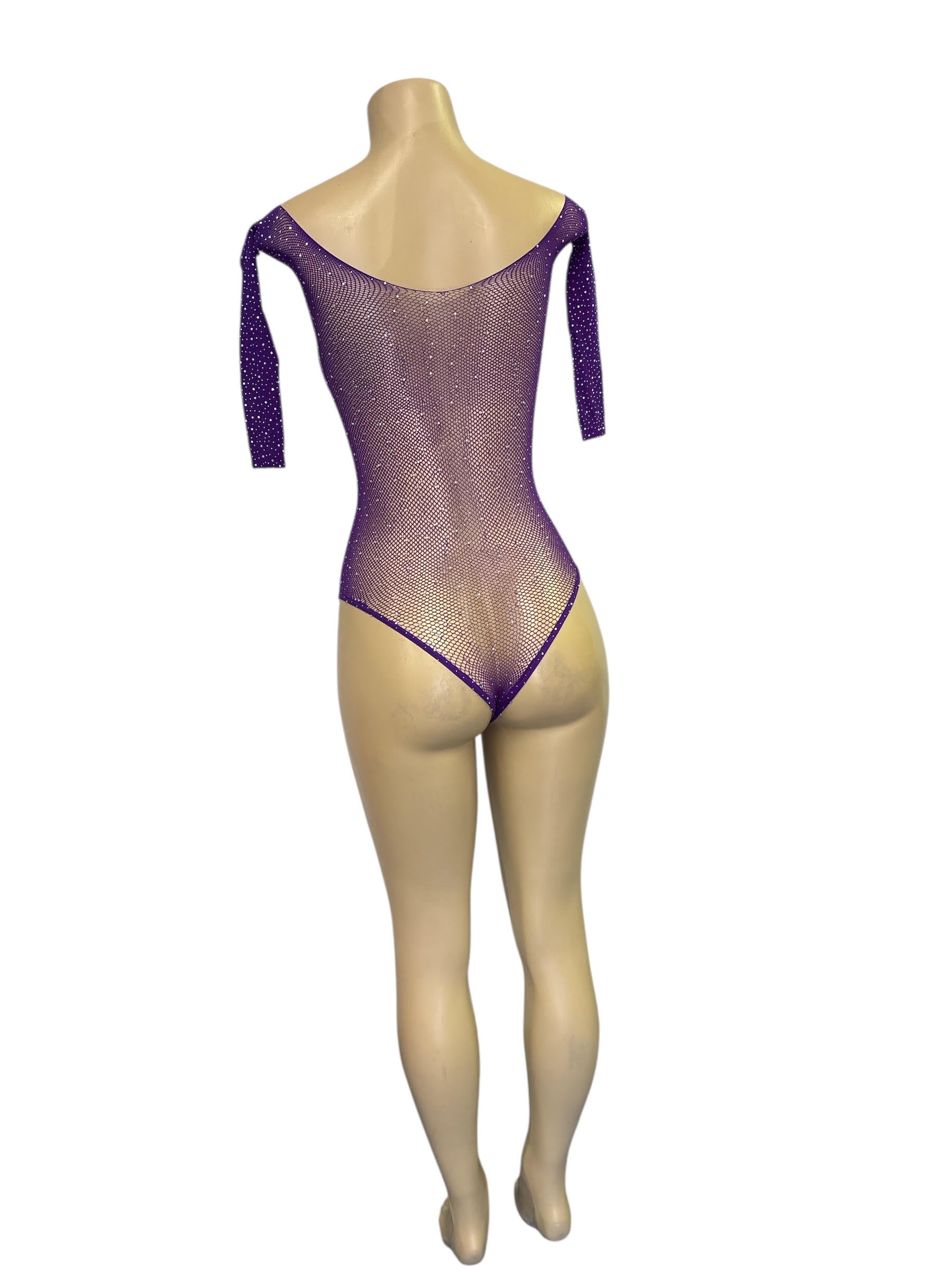 Rhinestone Fishnet Bodysuit