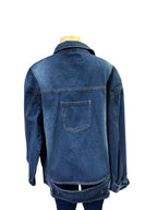 Classic Oversized Dark Wash Denim Jacket