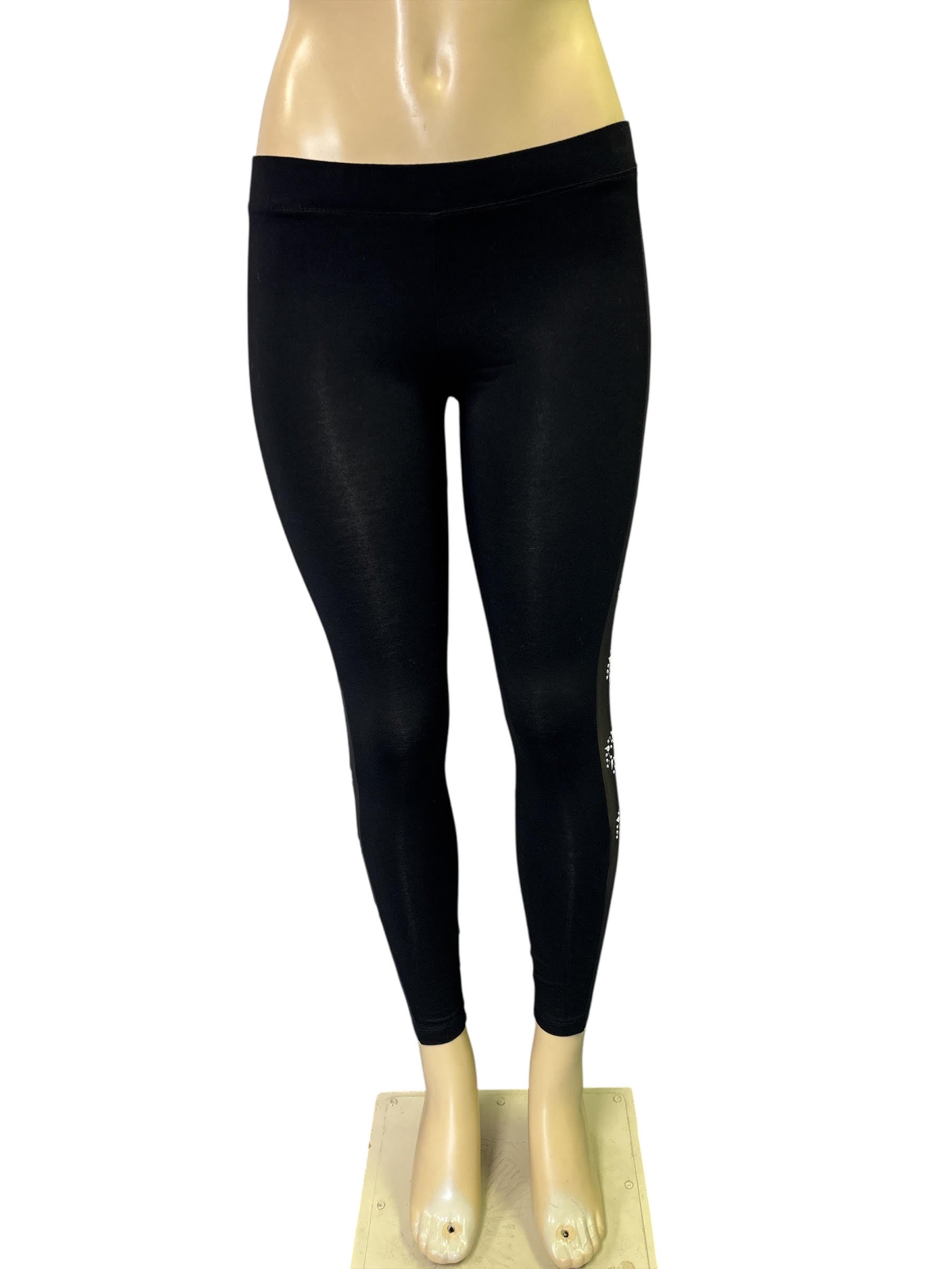 Rhinestone side stripe leggings