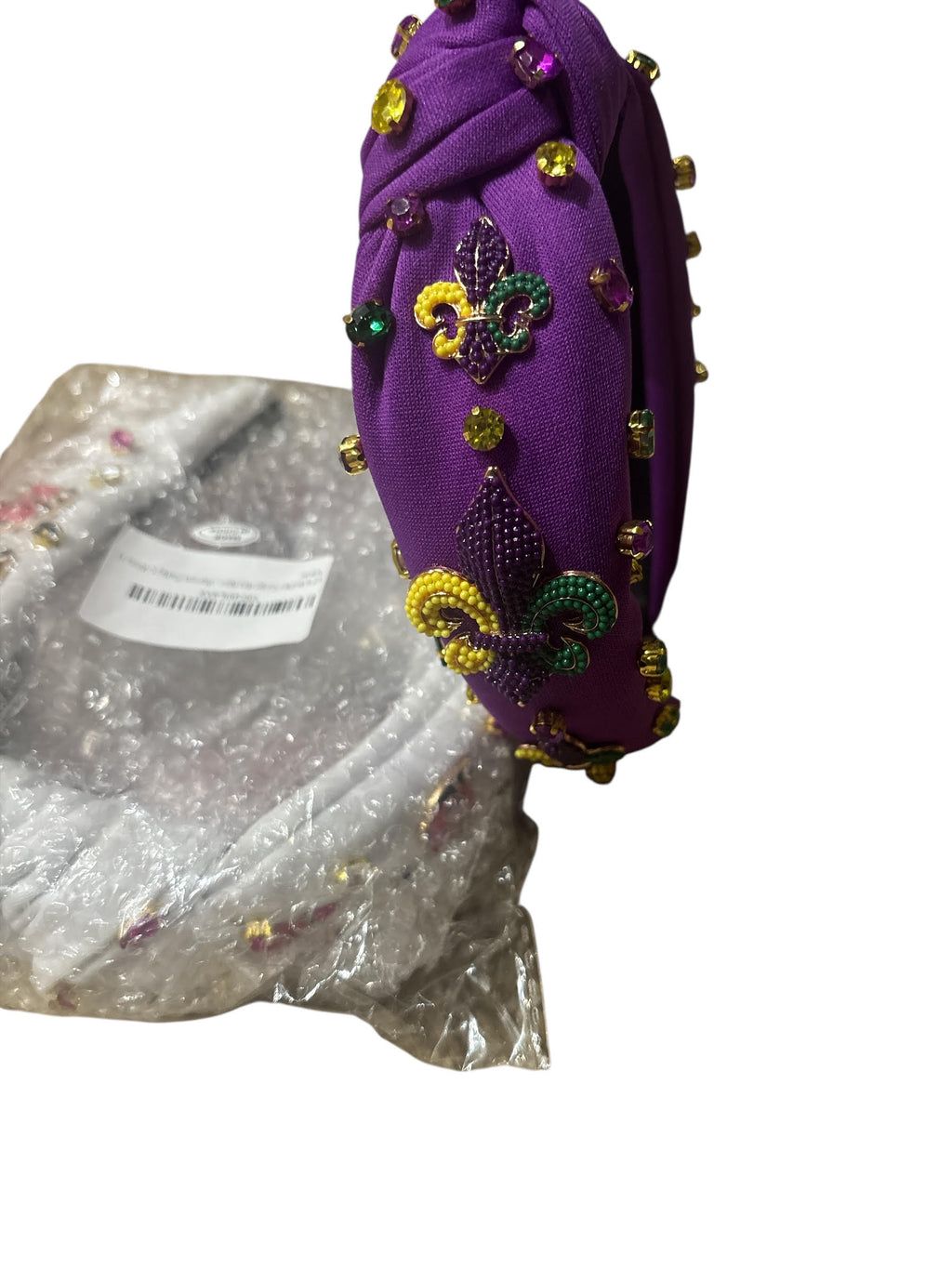Radiant Jewel Embellished Knotted Headband