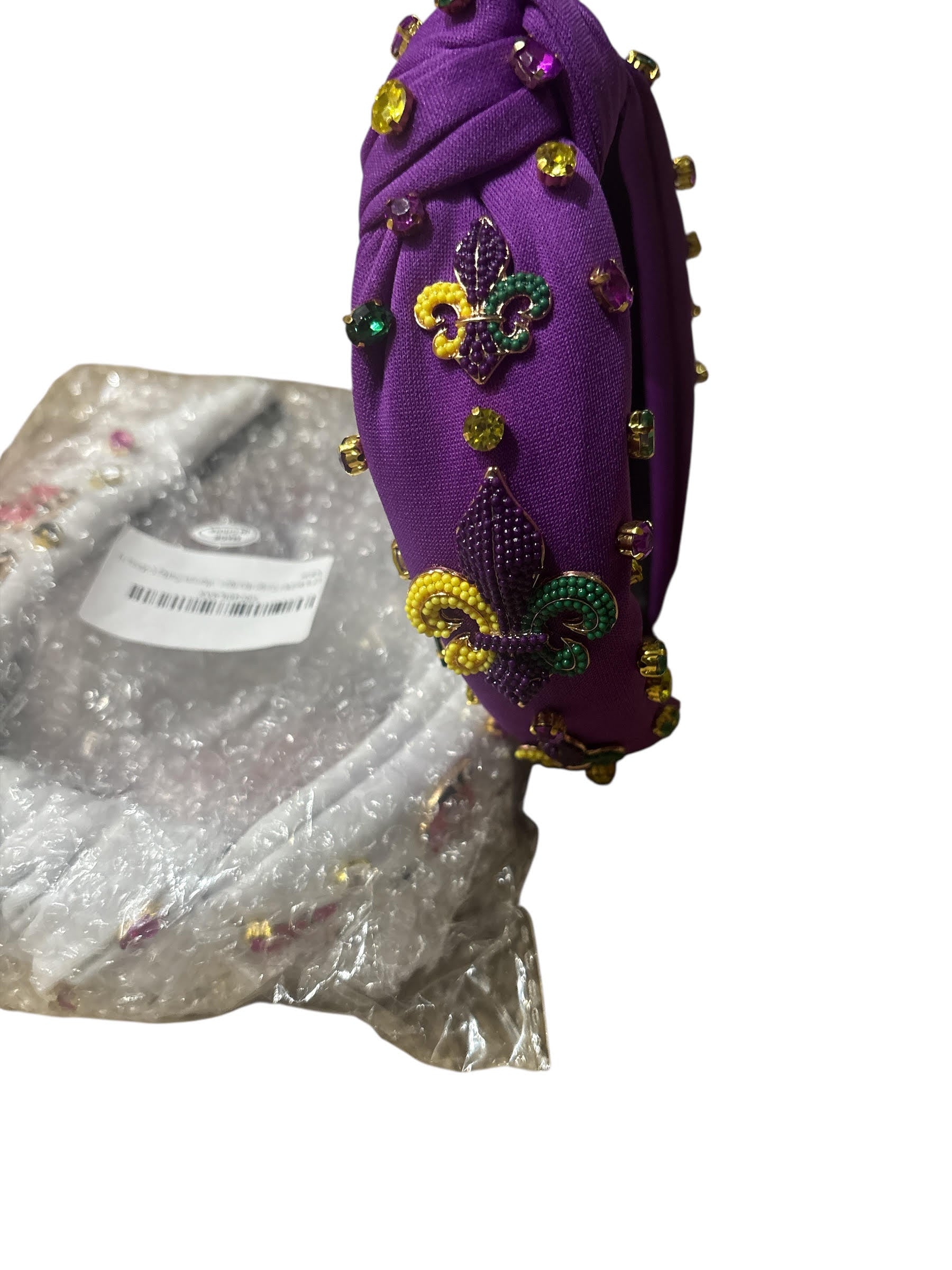 Radiant Jewel Embellished Knotted Headband
