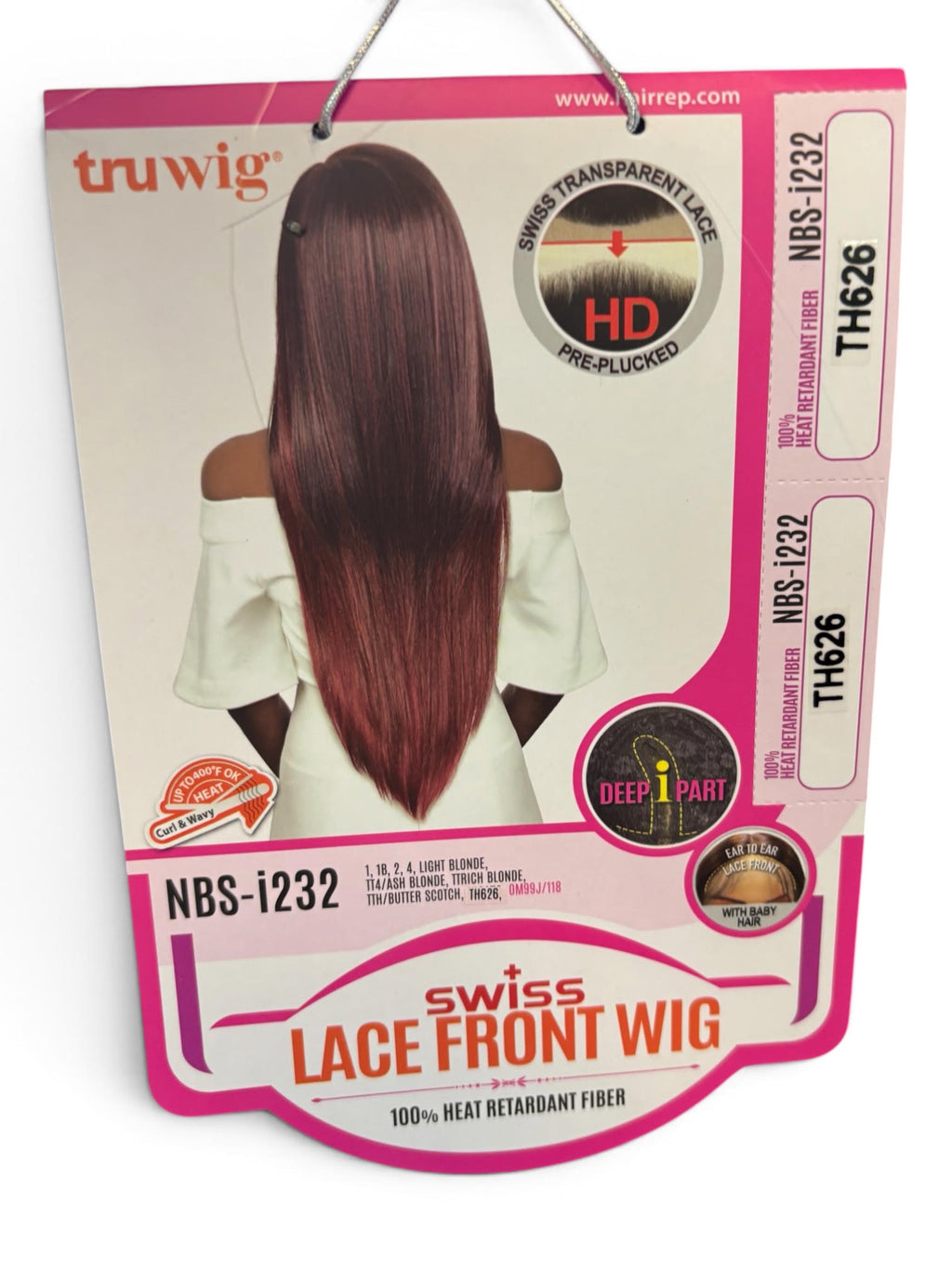 Truwig Swiss Lace Front Wig NBS-i232 | Heat Resistant Synthetic Wig