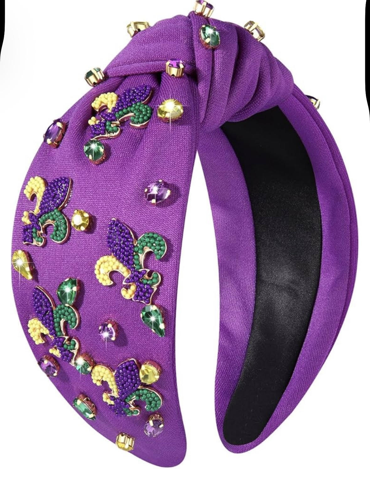Radiant Jewel Embellished Knotted Headband