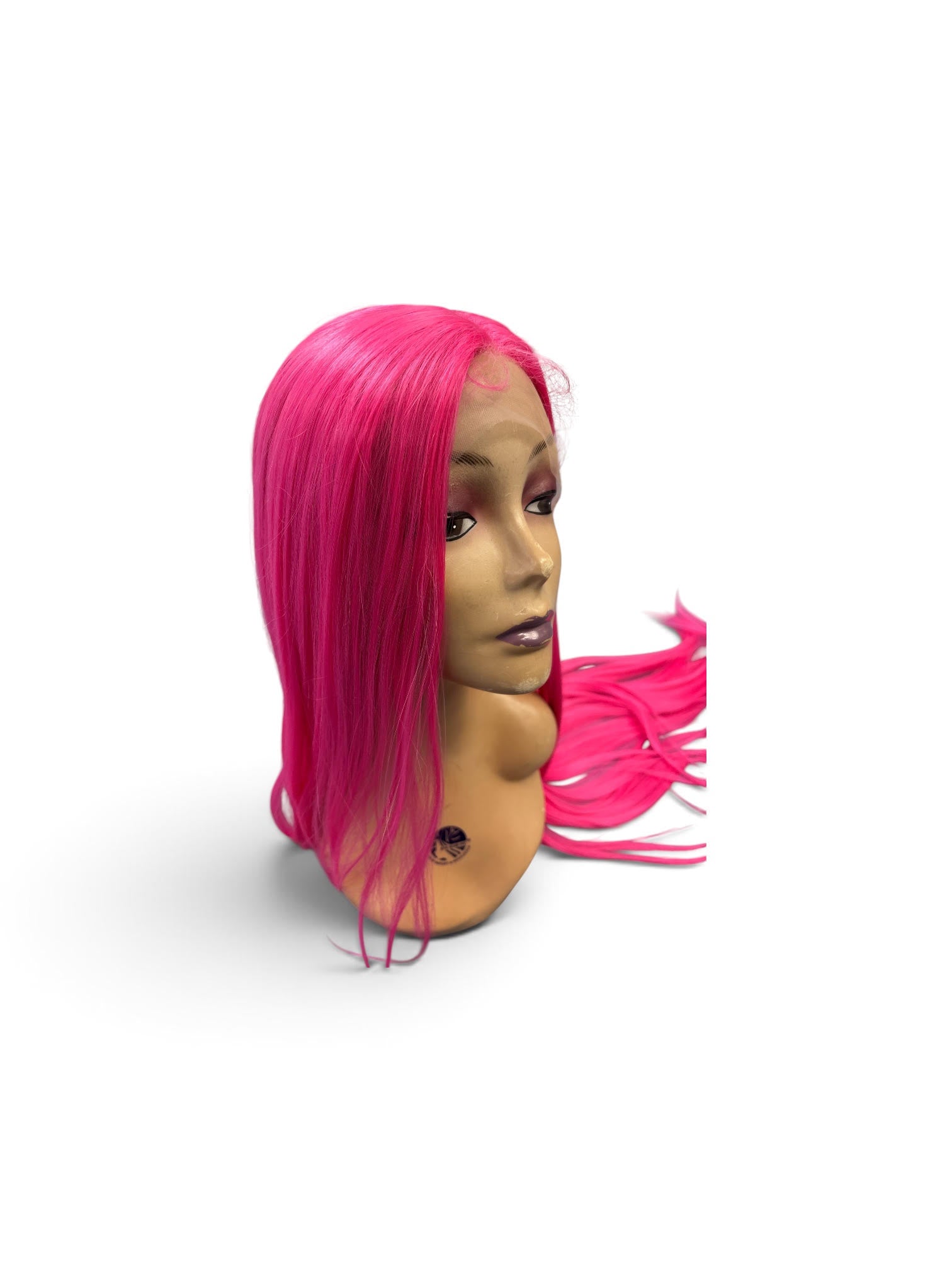 Hot Pink Long Straight Lace Front Wig