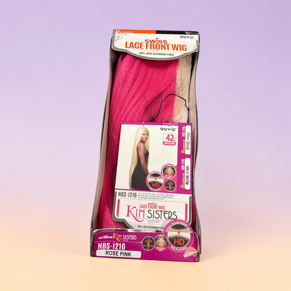 Hot Pink Long Straight Lace Front Wig