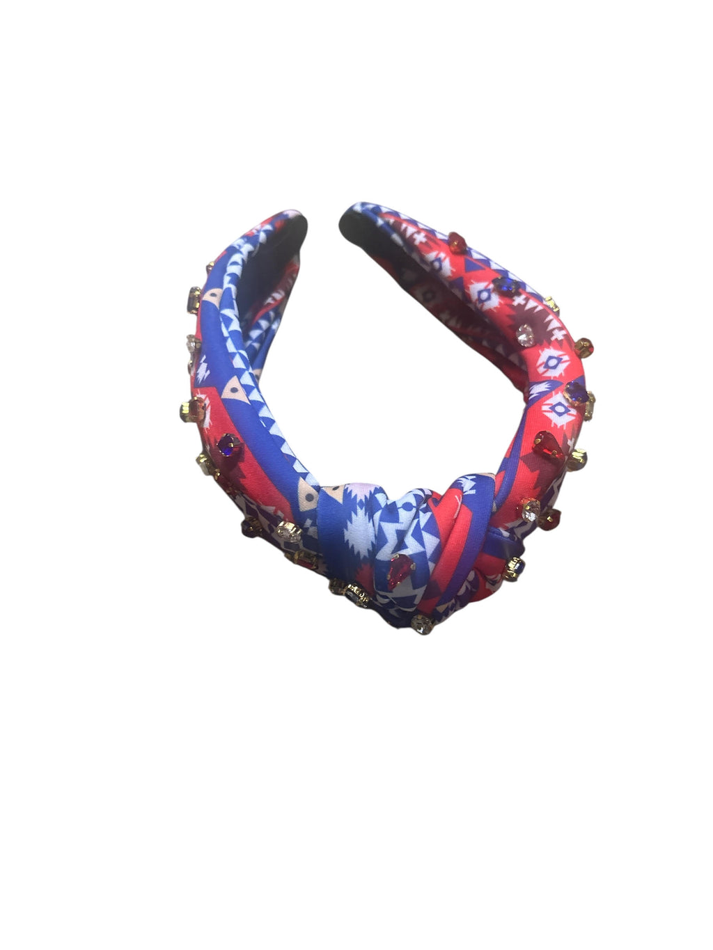 Radiant Jewel Embellished Knotted Headband