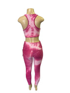 Gray Honeycomb Textured Workout Set