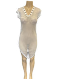 White Fishnet Dress