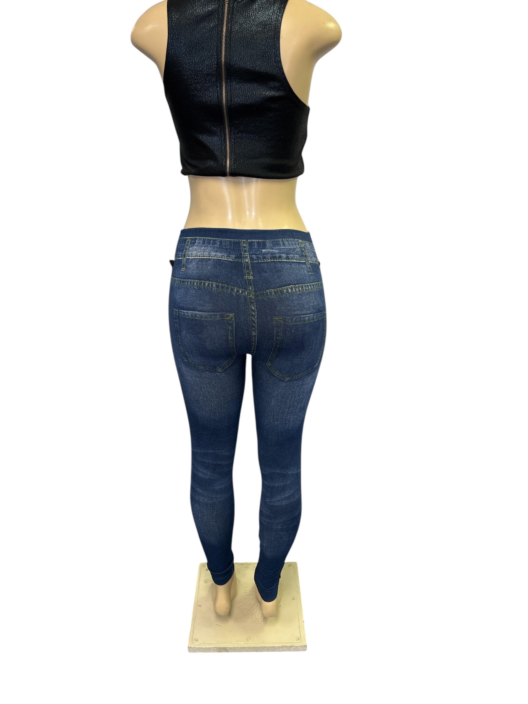 jeans, stretchy leggings
