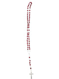 Red Rosary Beads Necklace