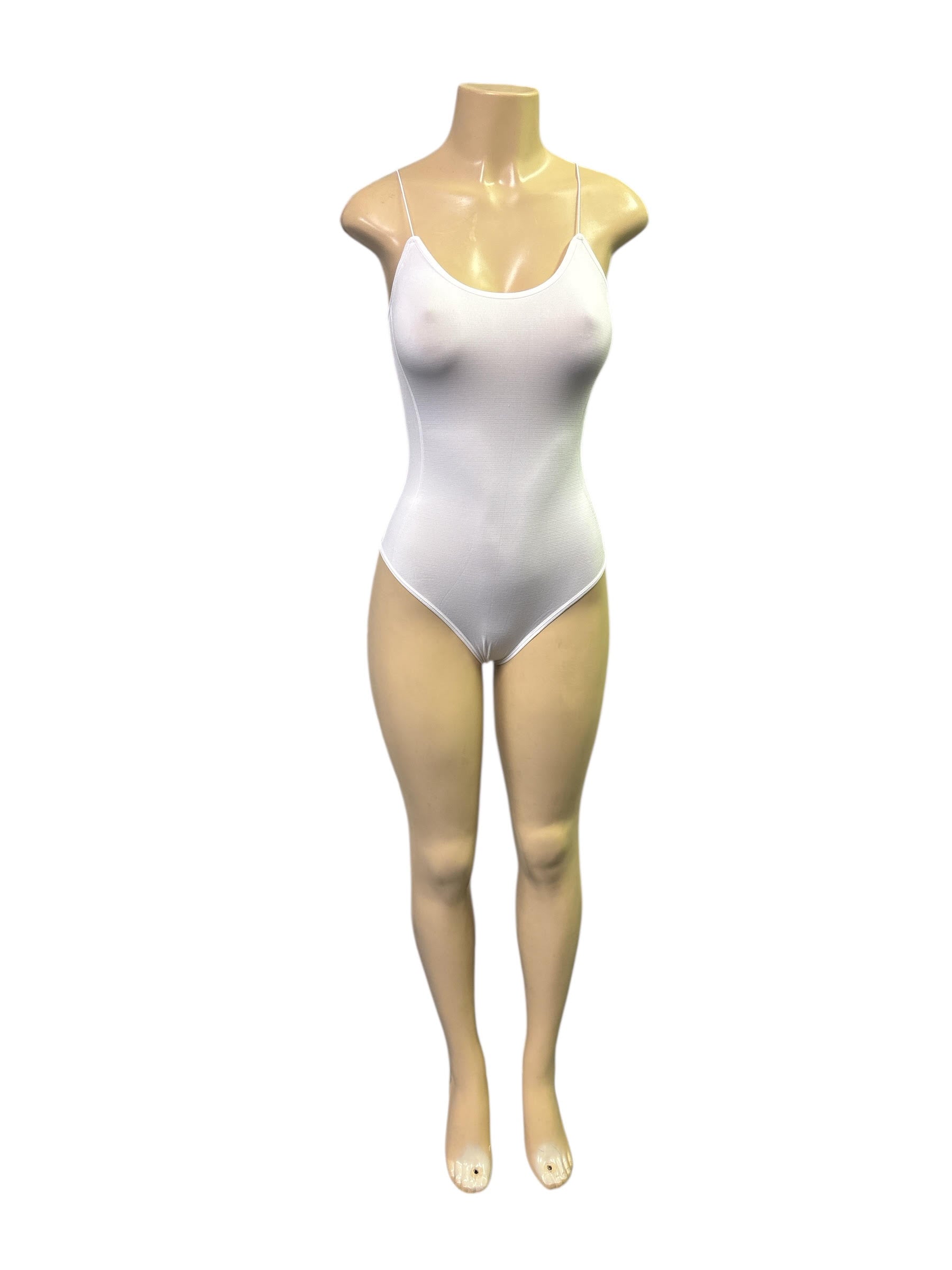 Essential Black Spaghetti Strap Bodysuit