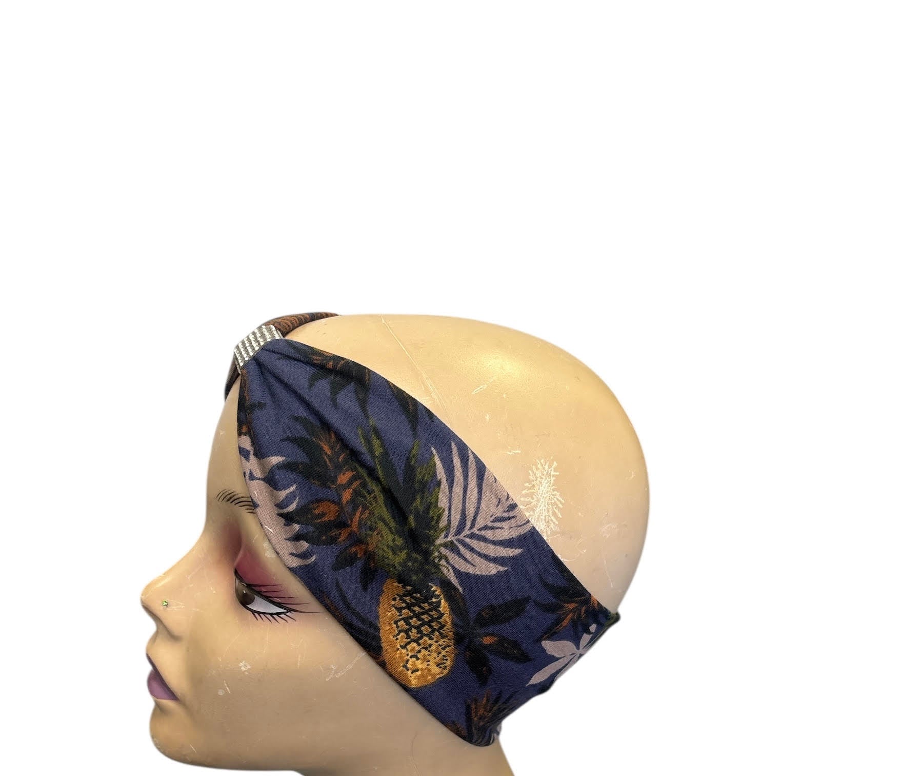 Rhinestone Pineapple Print Headband
