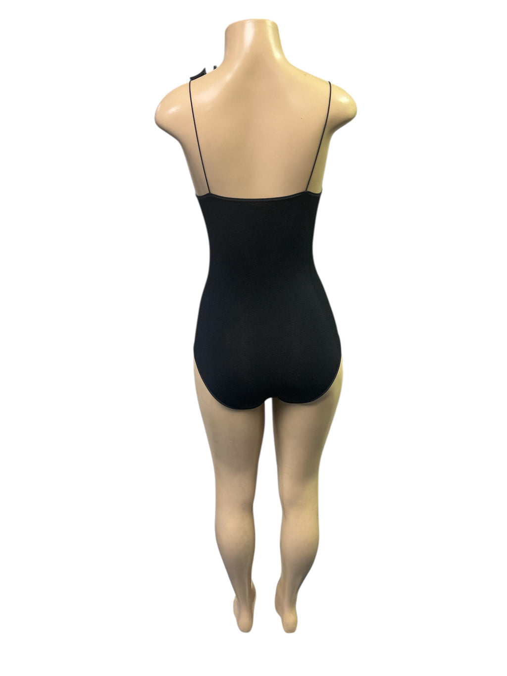 Essential Black Spaghetti Strap Bodysuit