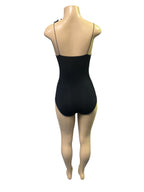 Essential Black Spaghetti Strap Bodysuit