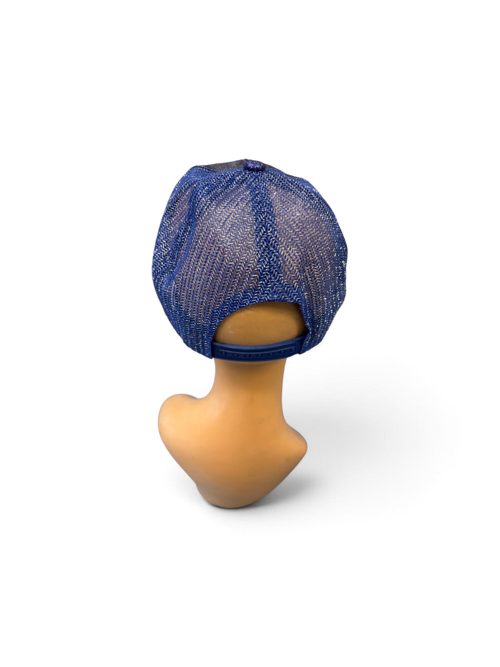 Blue Glitter "Crazy Forever" Baseball Cap with Gold Chain Detail | Embellished Trucker Hat
