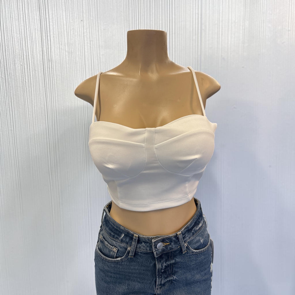 Black Sweetheart Bustier Crop Top