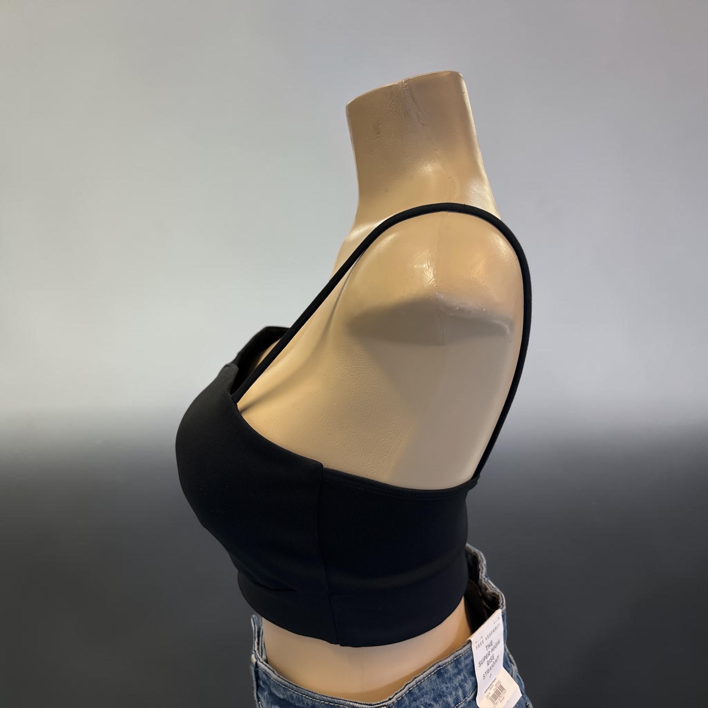 Black Sweetheart Bustier Crop Top
