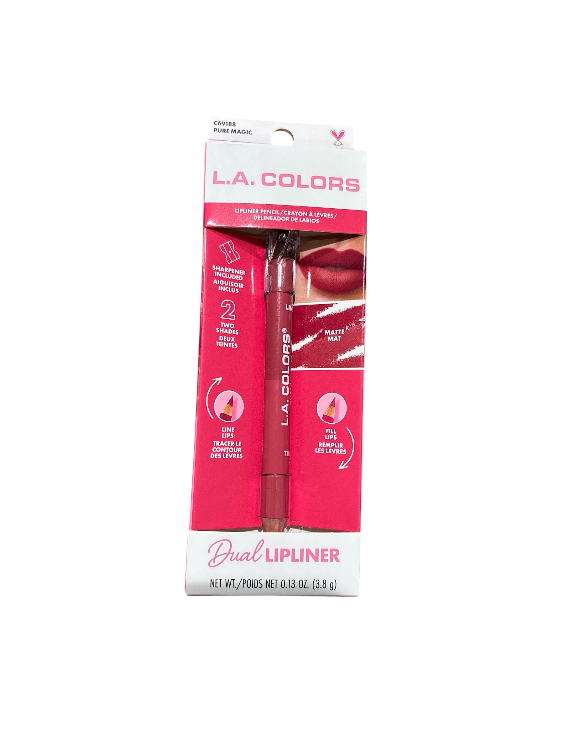 L.A. COLORS Dual Lipliner Pencil with Sharpener