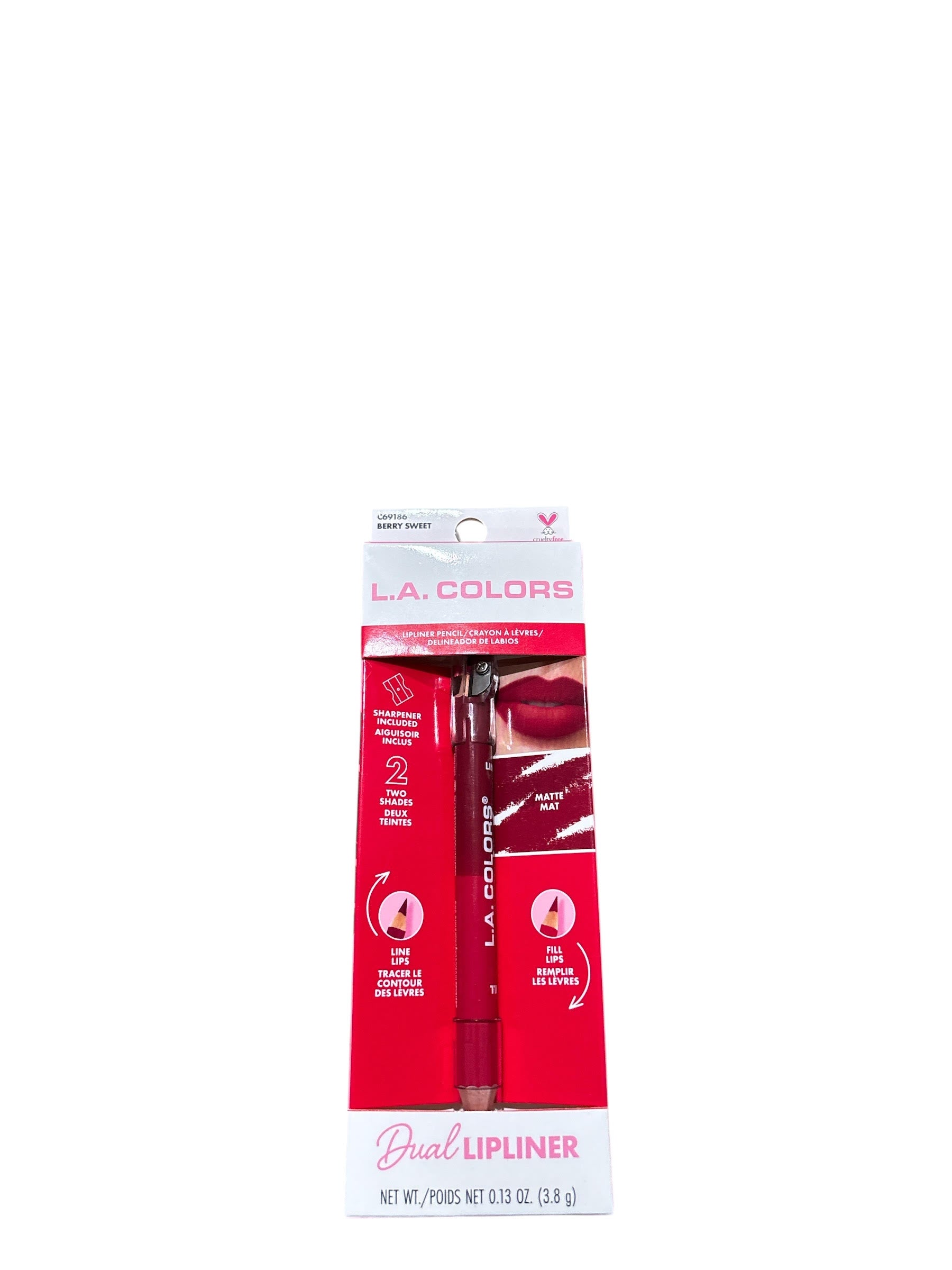 L.A. COLORS Dual Lipliner Pencil with Sharpener