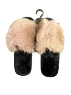 faux fur slippers