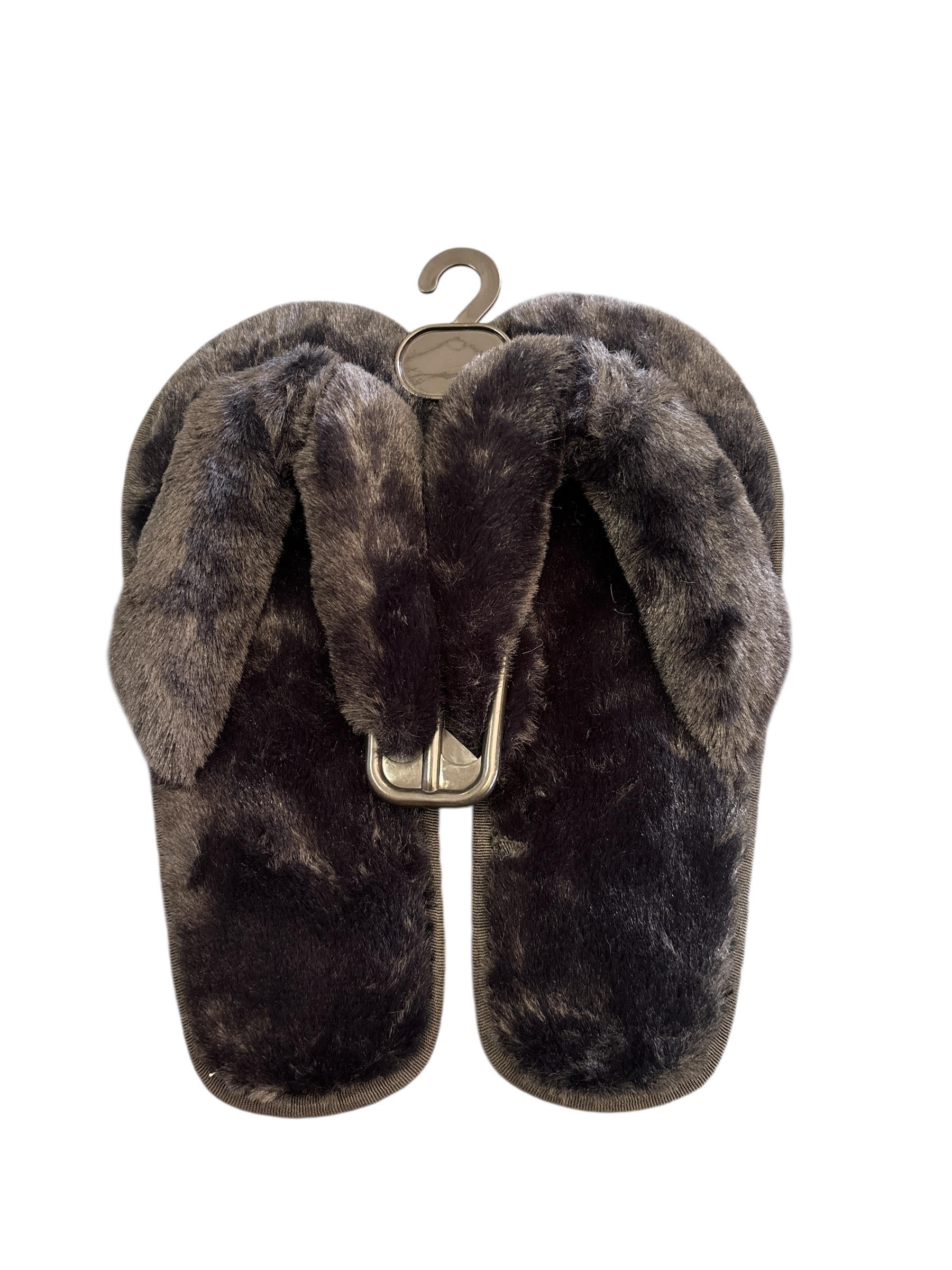 faux fur slippers