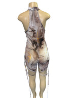 Halter romper with straps