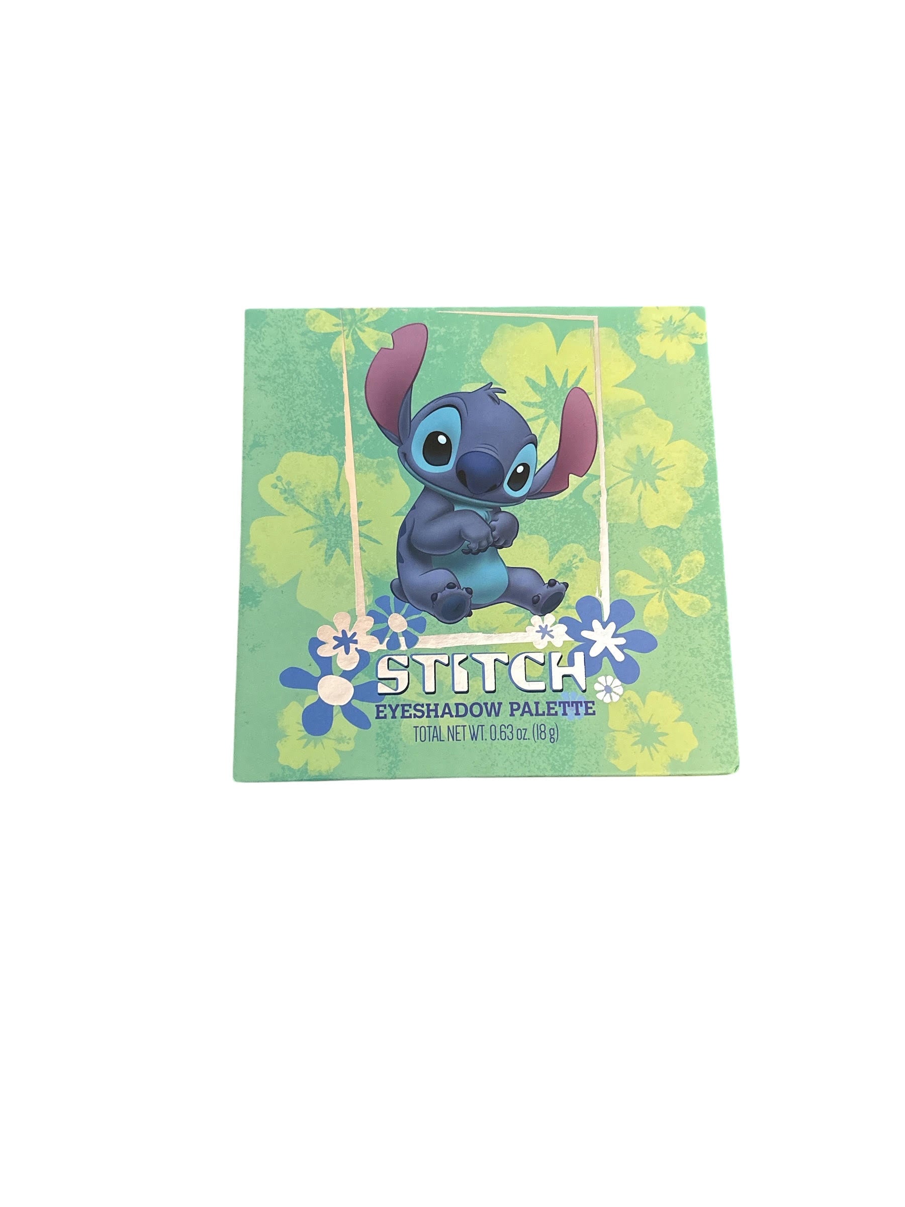 Disney Stitch 12-Pan Eyeshadow Palette – Cute Pink Stripe Cosmetic Palette with Mirror