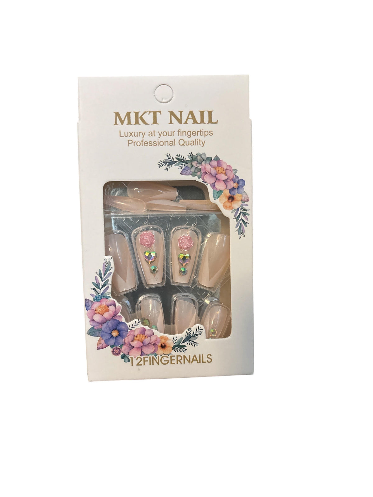 MKT NAIL Luxury 3D Gem Press-On Nails Set