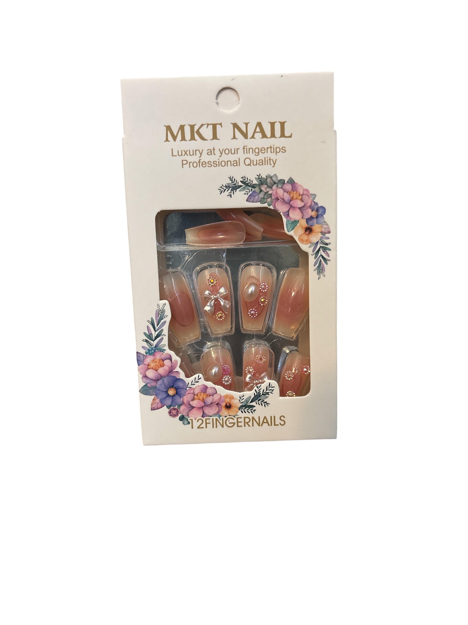 MKT NAIL Luxury 3D Gem Press-On Nails Set