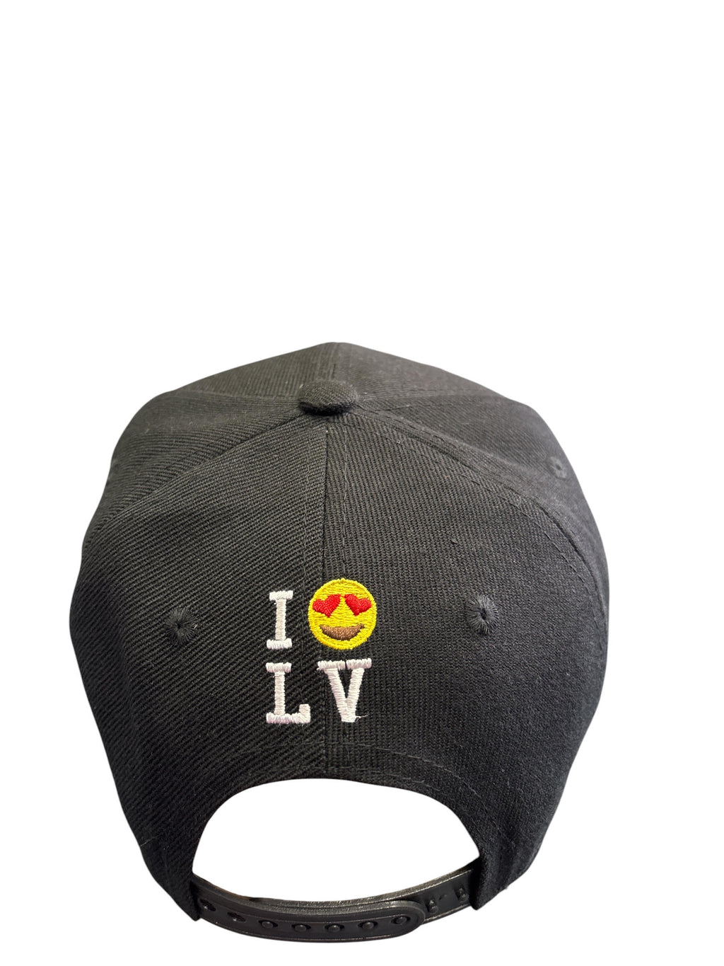 I Love Texas Heart Emoji Snapback Cap – Black & Red Embroidered Texas Souvenir Hat