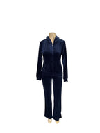 Velour Tie-Dye Zip-Up Tracksuit Set