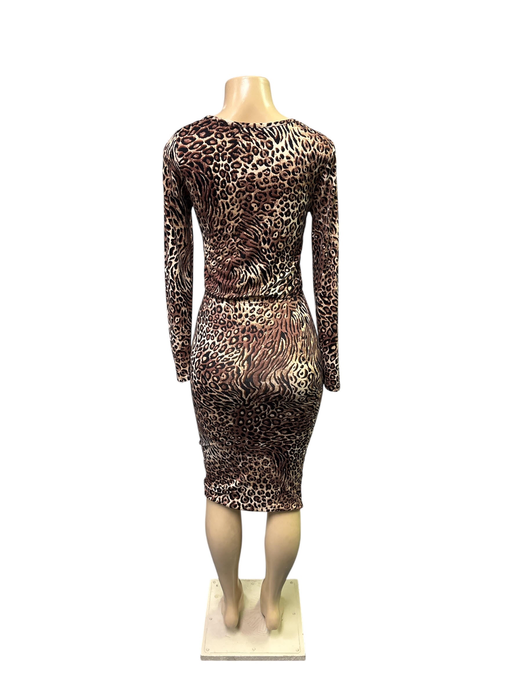 Leopard print two-piece set