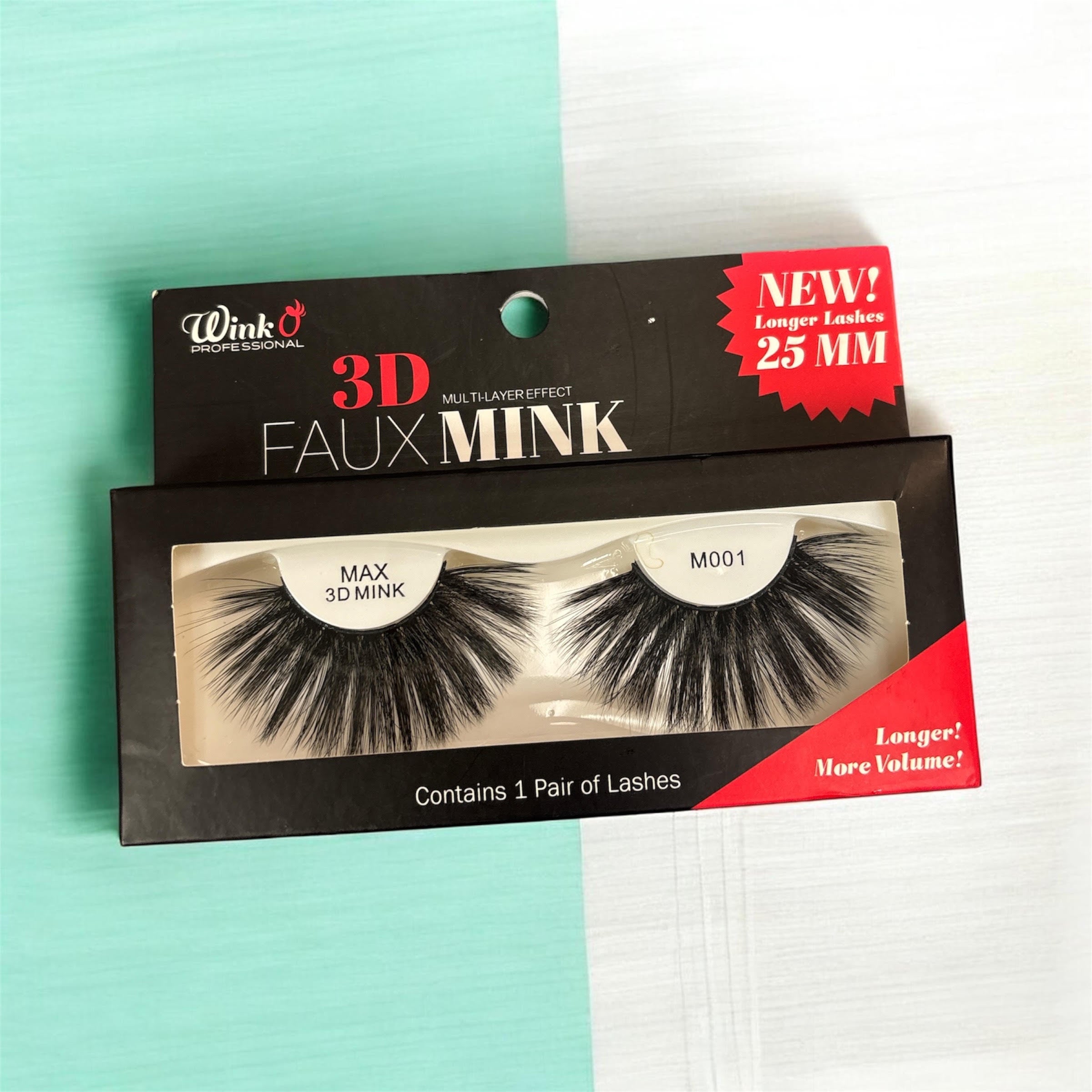 Wink Professional 25mm 3D Faux Mink Lashes - Style M001