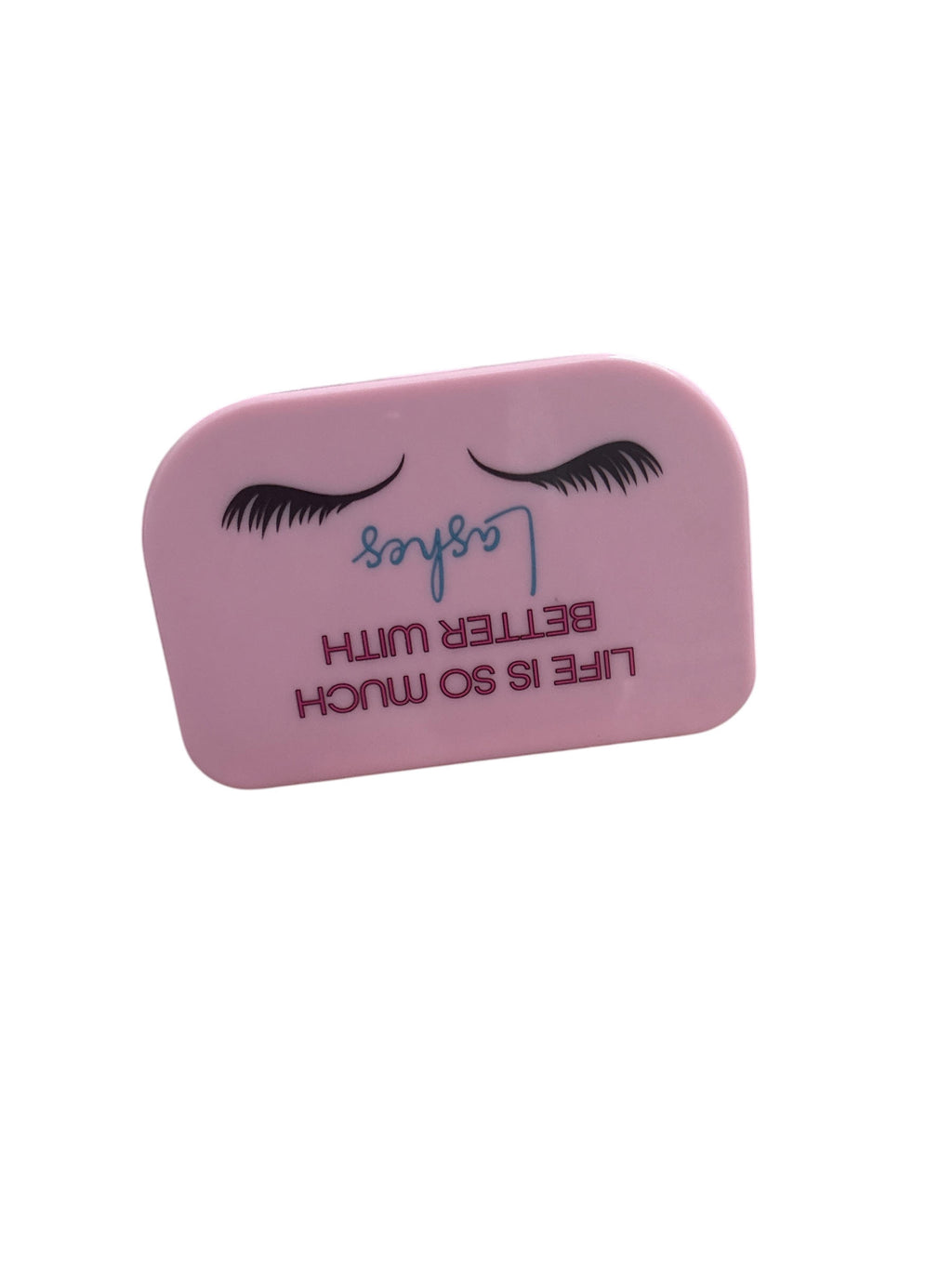 Sassy + Chic Eyelash Case with Mirror (Strawberry Print)