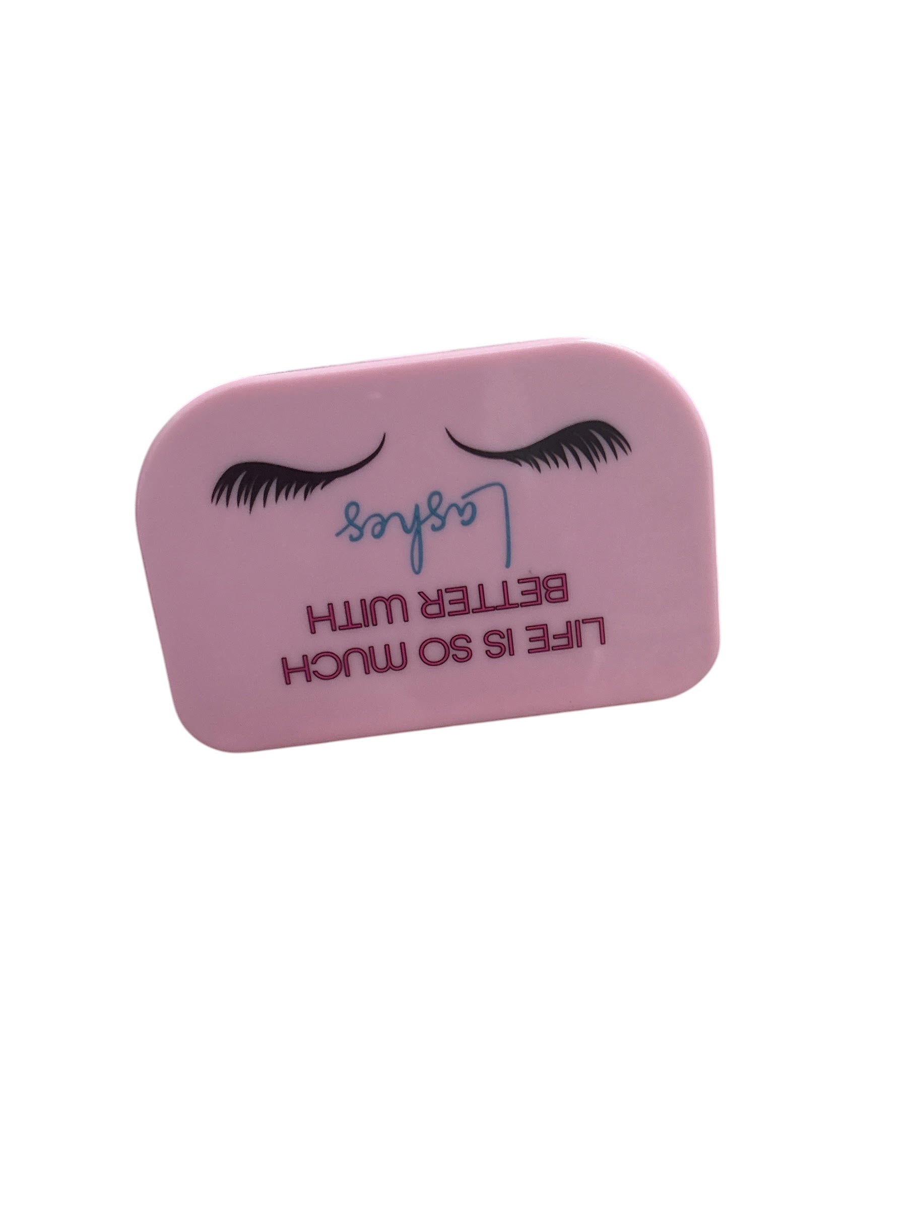 Sassy + Chic Eyelash Case with Mirror (Strawberry Print)