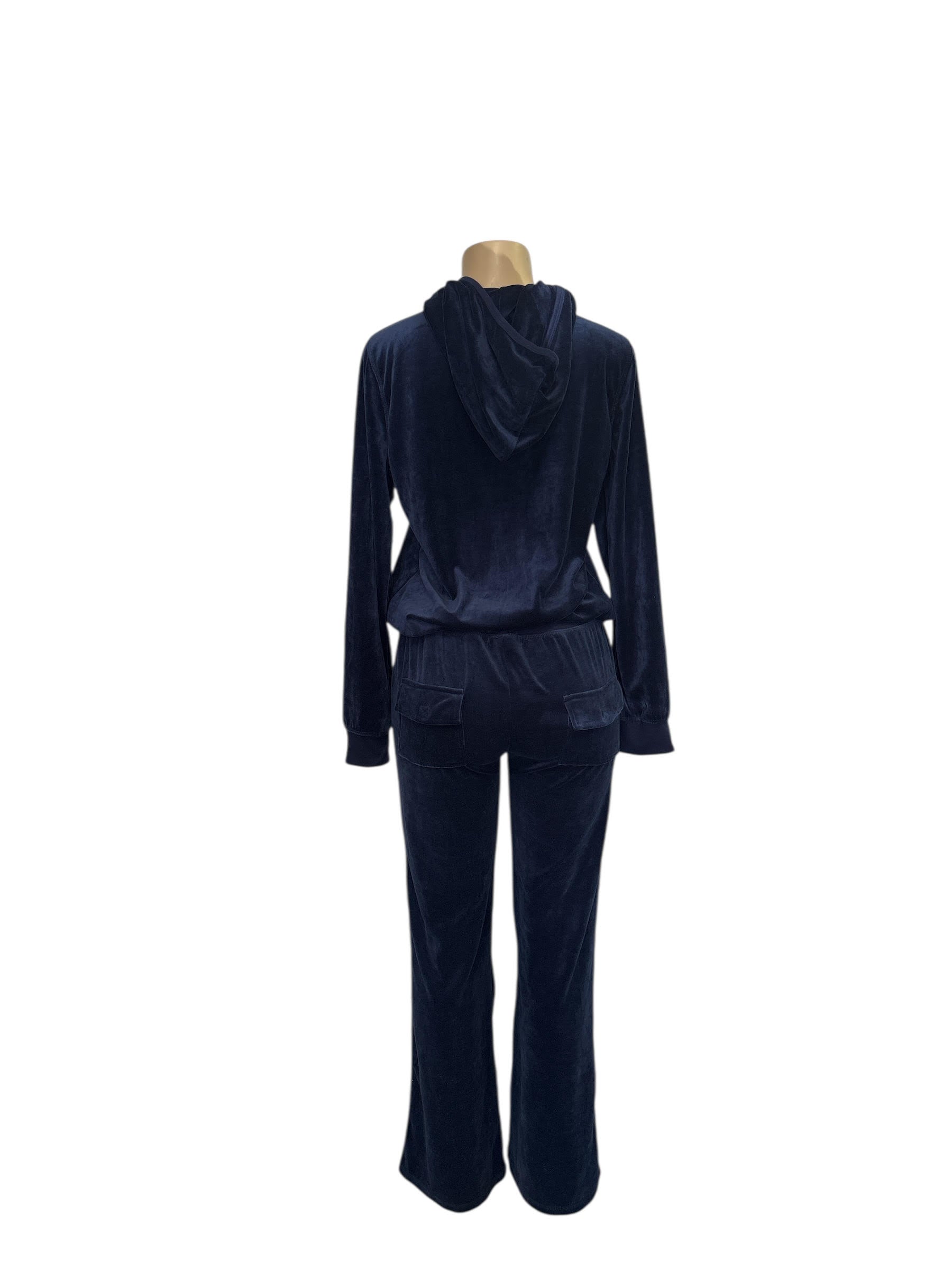 Velour Tie-Dye Zip-Up Tracksuit Set