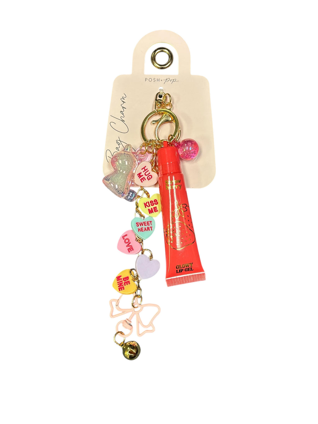 Pop "Strawberry & Candy Hearts" Bag Charm